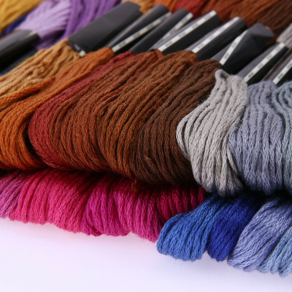 100 Colors Embroidery Thread Hand Cross Stitch Floss Sewing Skeins Craft @