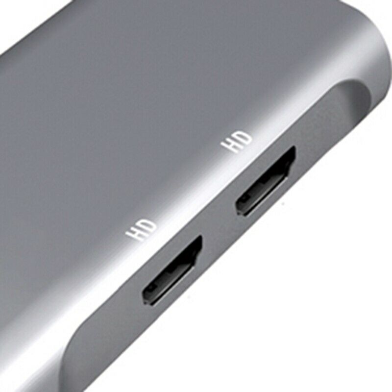 2 In1 Type C to Dual MI Hub Adapter Aluminum Alloy USB Hub High Speed Type  M7S7