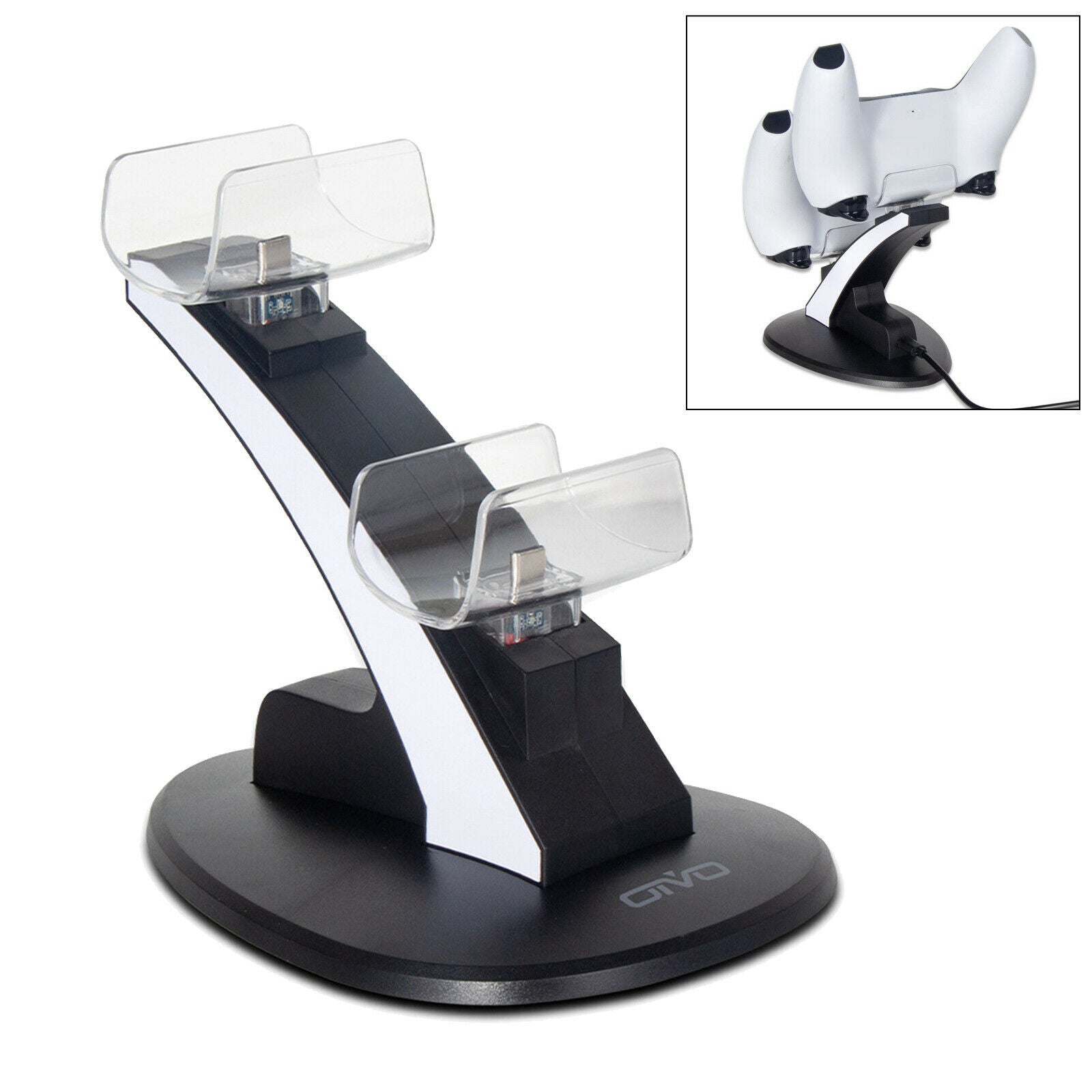 Fast Charging Charging Station Charger Dock Dual for PS5 Black