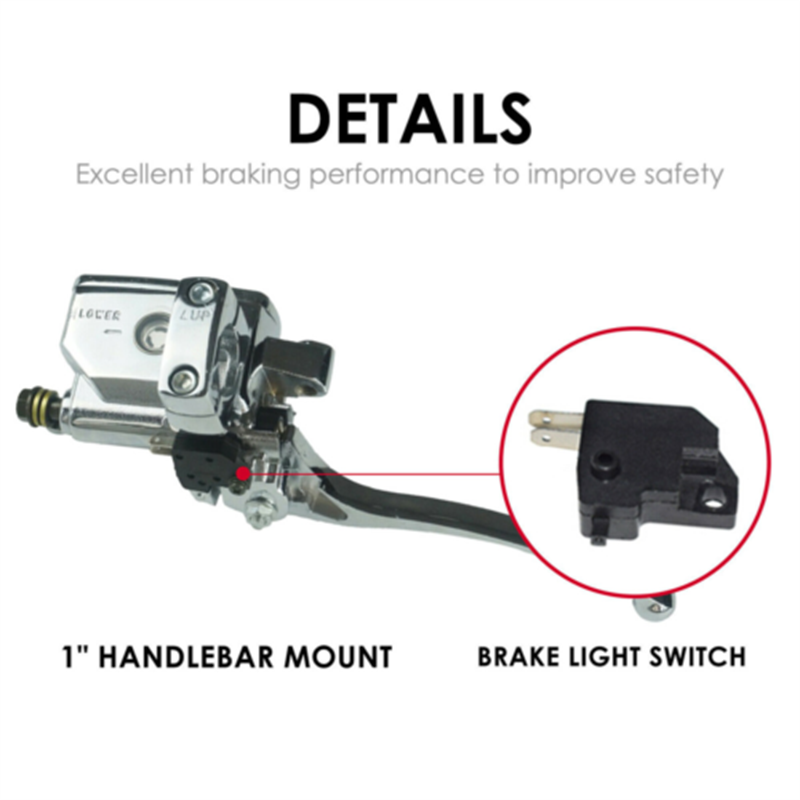 Left Right Hydraulic Master Cylinder Brake Clutch Levers For 1" 25mm Handlebars