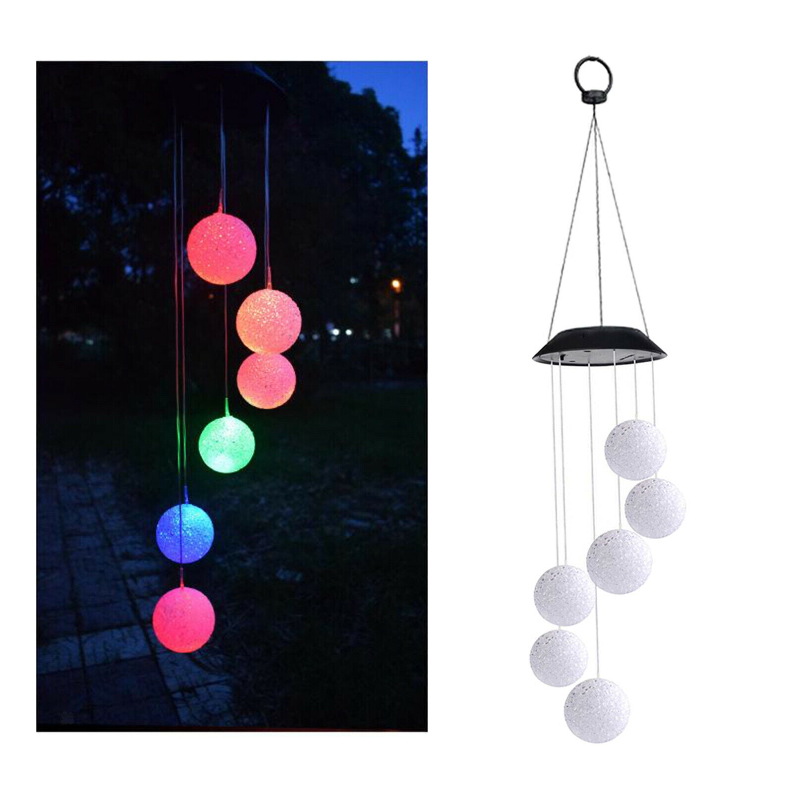 Garden Fairy Lights Hanging Wind Chime Light Outdoor Garden Christmas Tree Decor