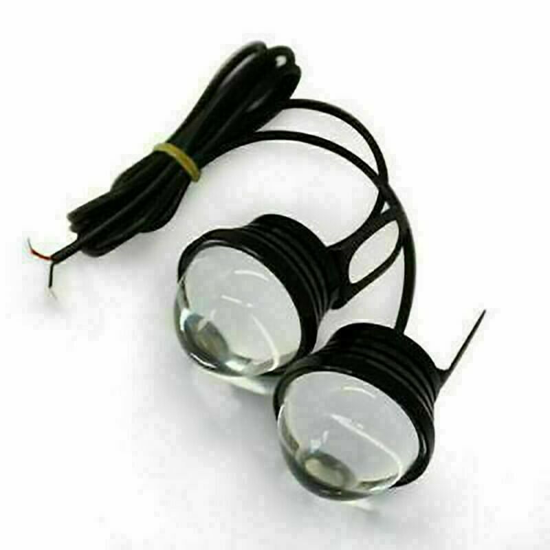 2x Car Eagle Eye Lamps LED DRL Fog Daytime Running Light Tail Backup Amber 3000k