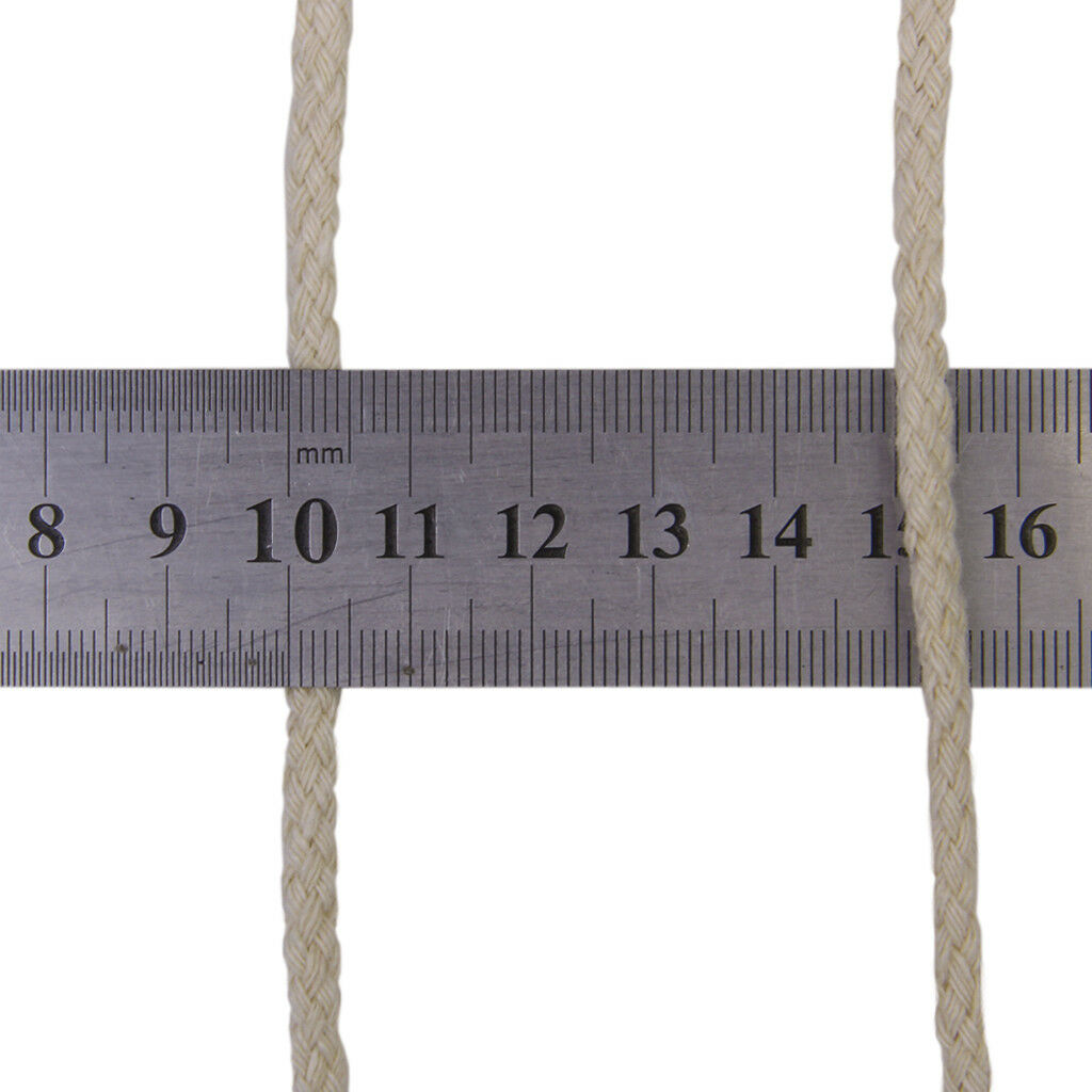 10 Meters Natural Cotton Rope Natural Pure Braided Twisted Cord Twine 5mm