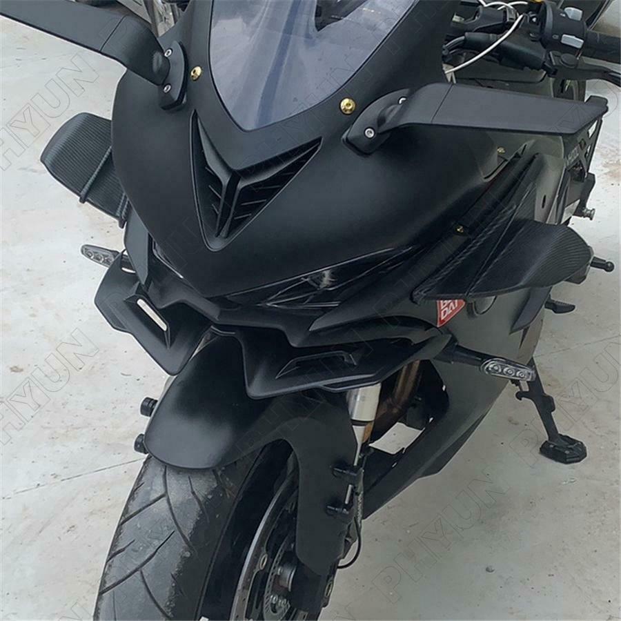 2PC Universal Motorcycle Side Winglets Wind Fin Spoiler Trim Cover Air Deflector