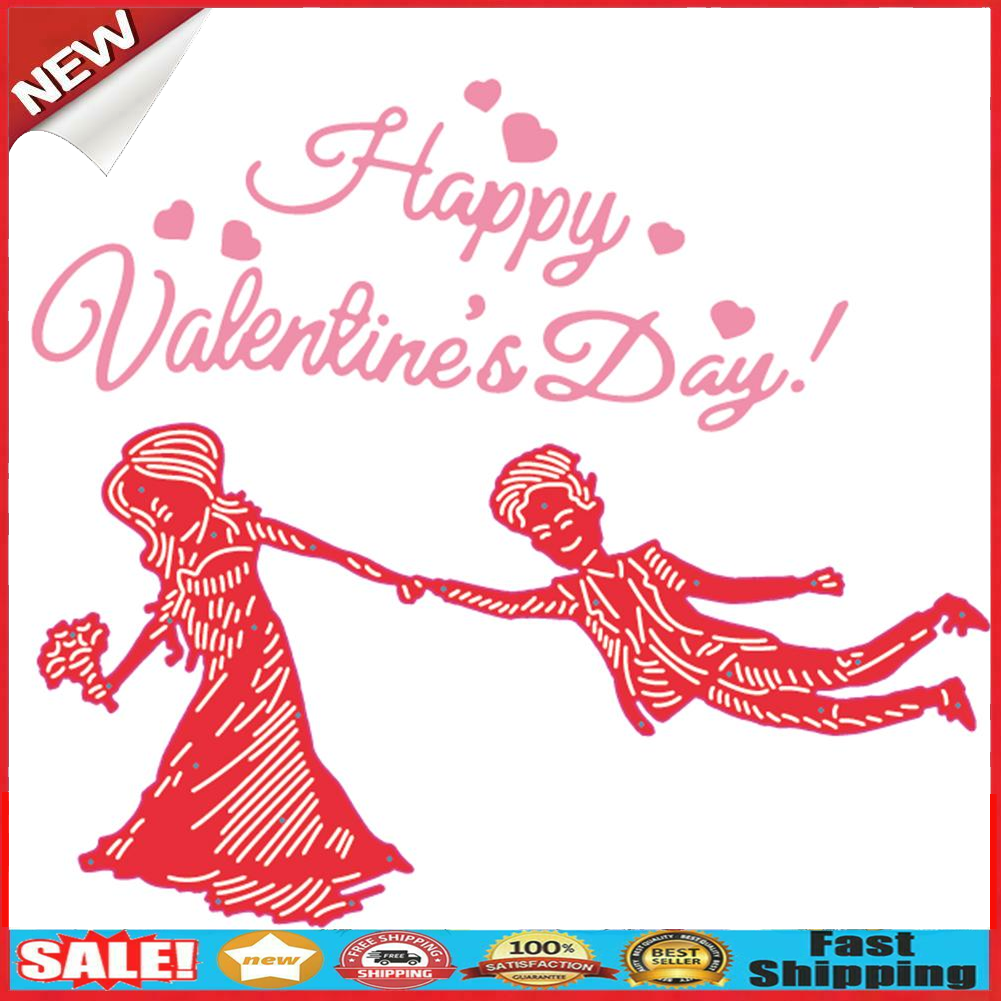 2pcs Cutting Dies Happy Valentine DIY Photo Album Scrapbook Emboss Stencils @