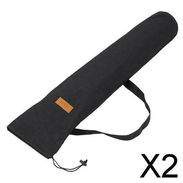 2X Waterproof Portable Tent Poles Holder Bar Rod Peg Container with Drawstring