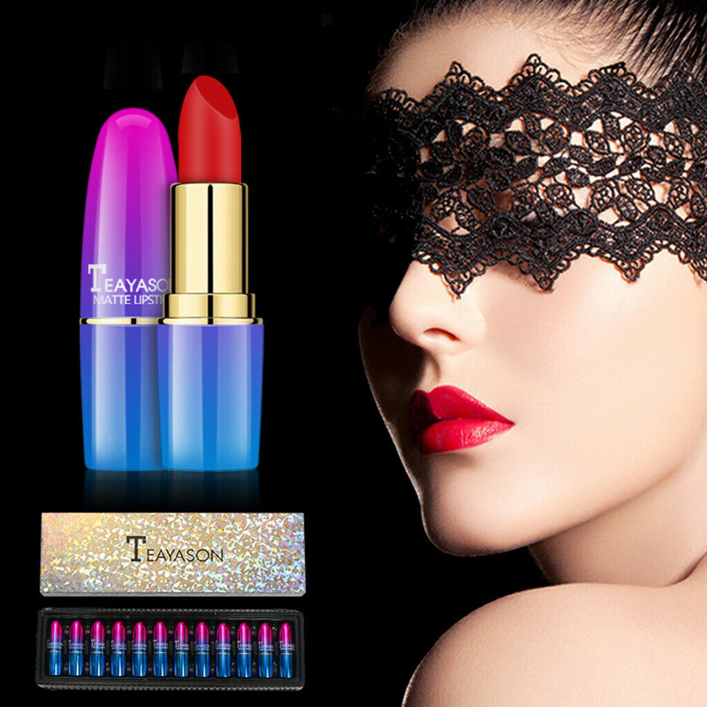 12 Colors Women Beauty Waterproof Long Lasting Cosmetics Lipstick Set Lot