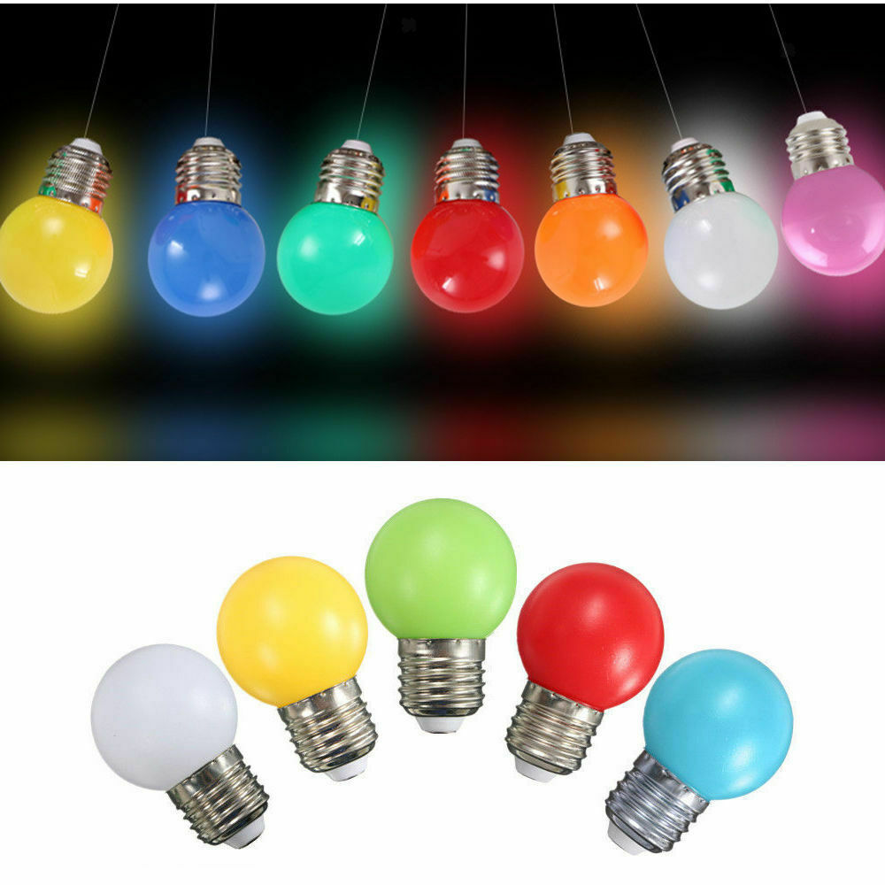 E27 Screw Base Golfball Lamps Coloured Light Bulbs For Home Party Christmas