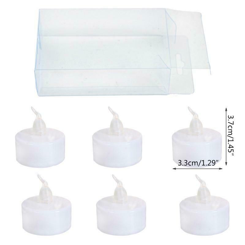 6pcs Color Changing LED Tea Lights Flameless Tealight Candle with Colorful Light