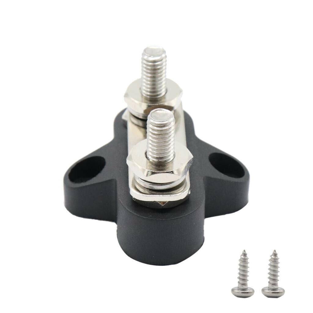 2 Pieces 48VDC Bus Bar Boat Electrical Dual Type M6 Terminal Stud Bus Bar