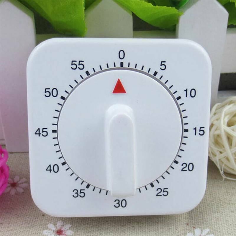 60Minutes Kitchen Cooking Baking Timer Wind Up Mechanical Clock Alarm Stopwatch!