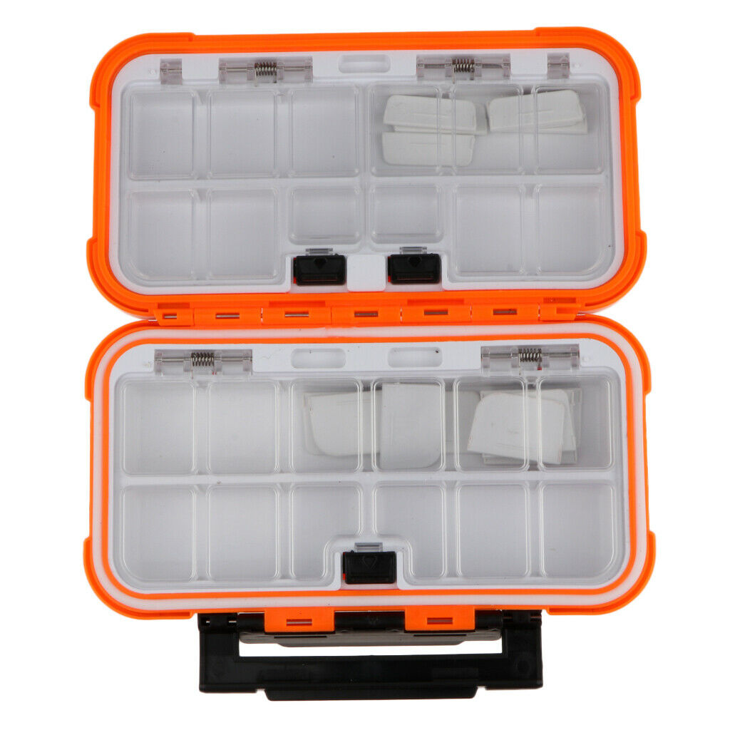 Plastic Fishing Hooks Lures Bait Tackle Storage Organizer Box Case M Yellow