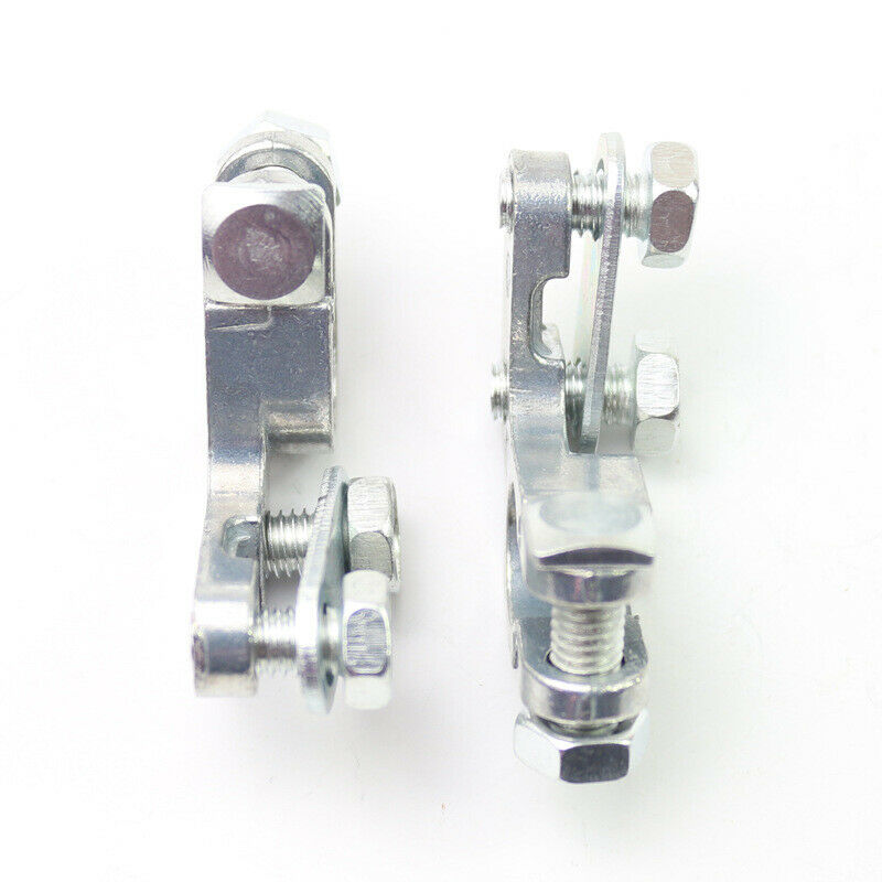 2Pcs Small Thin-Column Binaural Battery Clips Terminal Connector Clamp Pile Head