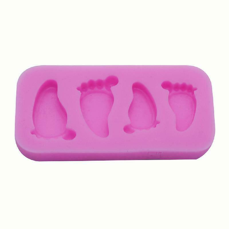 Cute Baby Foot Silicone Fondant Mold DIY Cake Decorating Mould Chocolate Candy