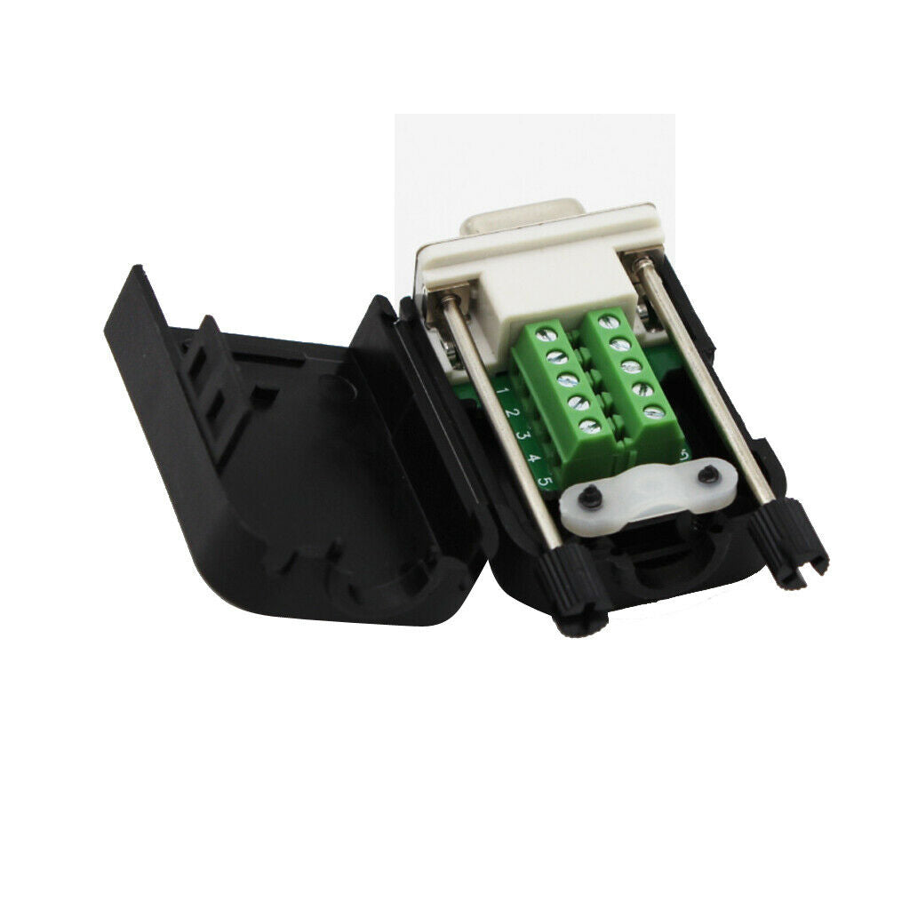 9Pin Female DB9 Nut Type Breakout Terminals Board Connector DIY Plugs
