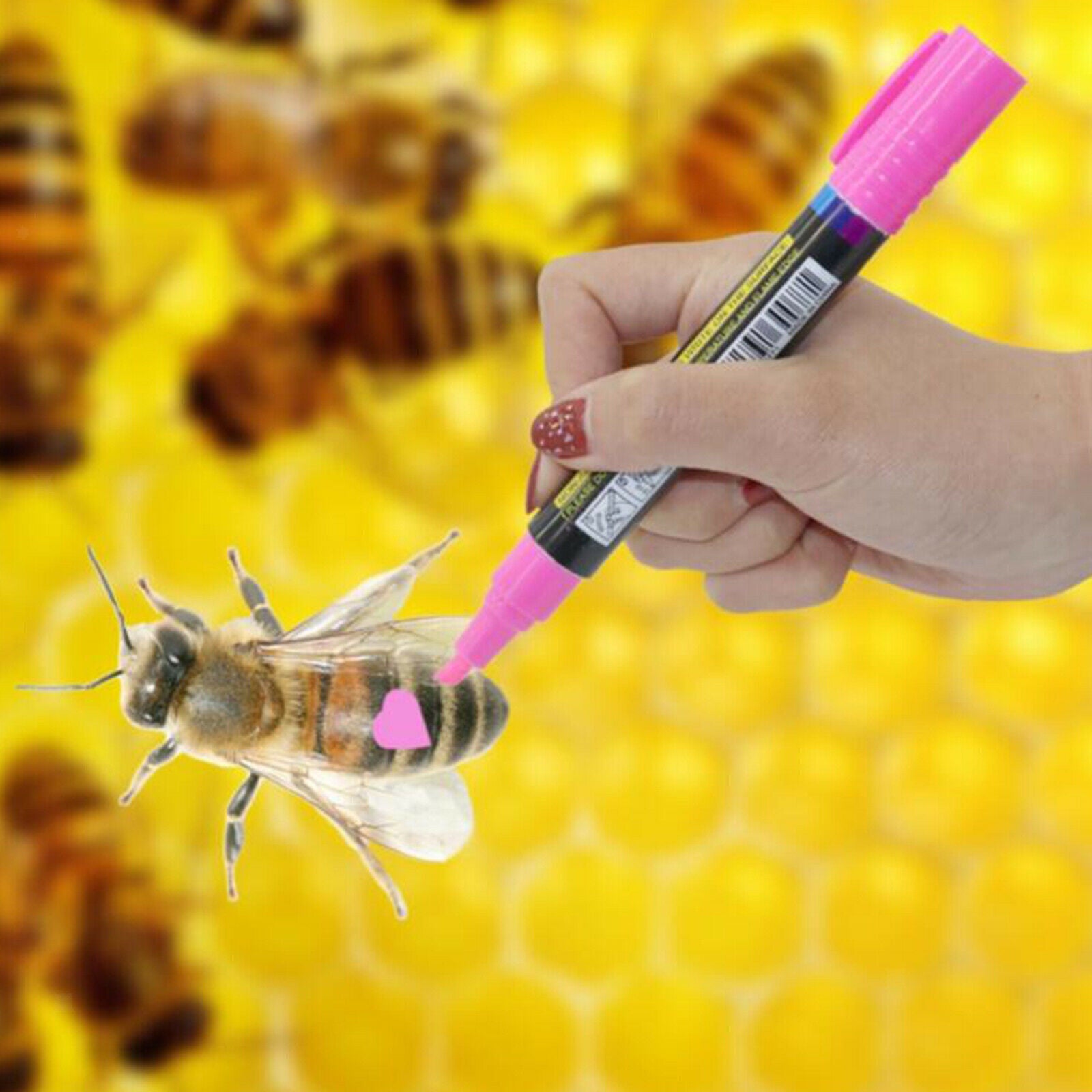 8x Queen Bee Marking Kit Identification Marker Pen Marking Beekeeping Tool