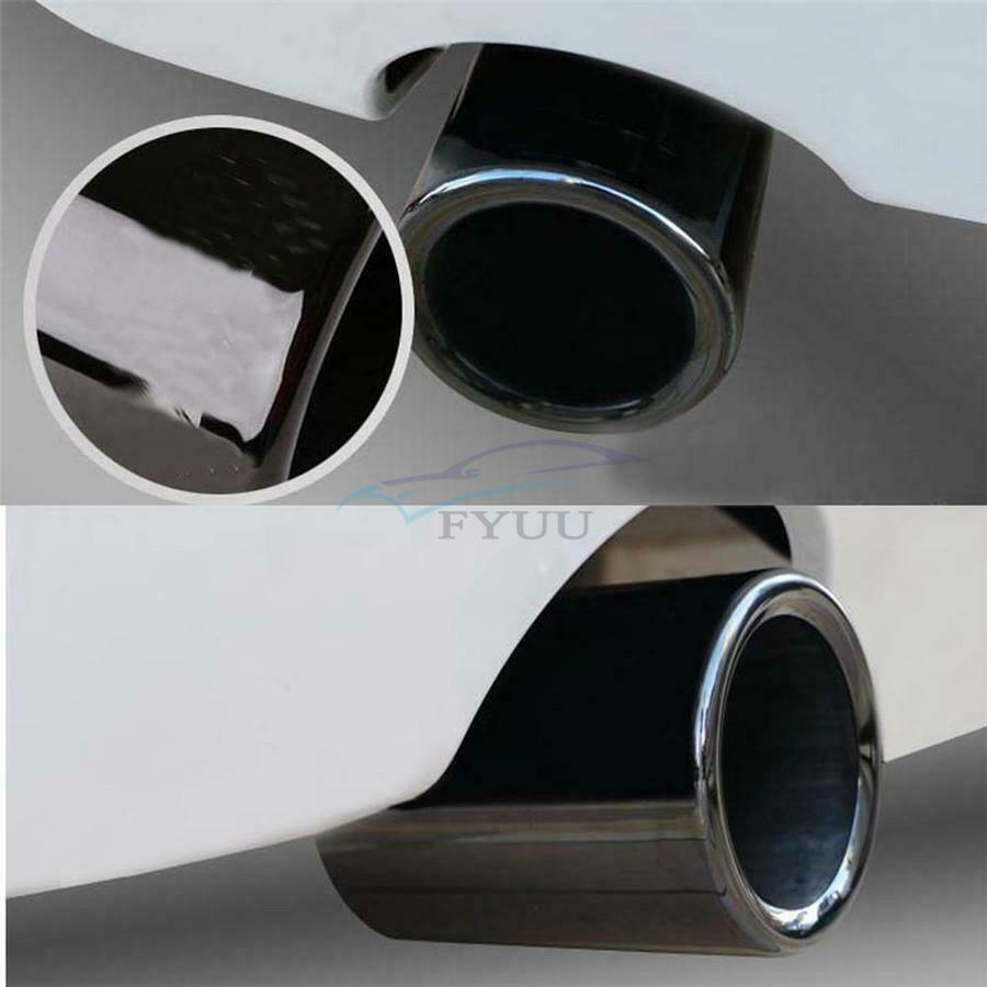 1 Pair of Titanium Black Car End Exhaust Pipe Silencer For BMW 06-10 E90 E92 325