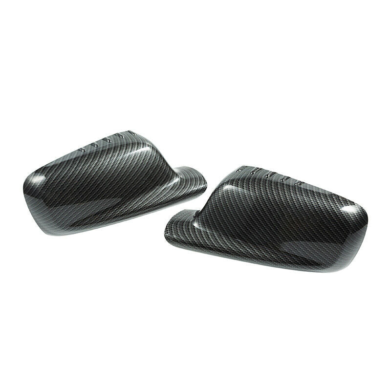 For BMW E65 E66 745i 750i 750Li Pair Side Carbon Fiber Rear View Mirror Cover