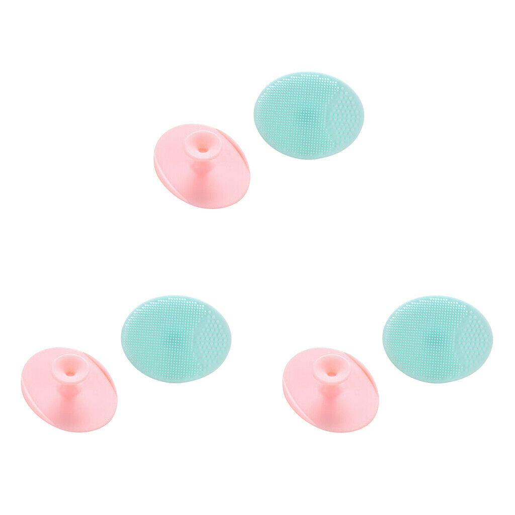 6pcs Soft Silicone Face Cleansing Brush Skin Scrubber Exfoliator Massager