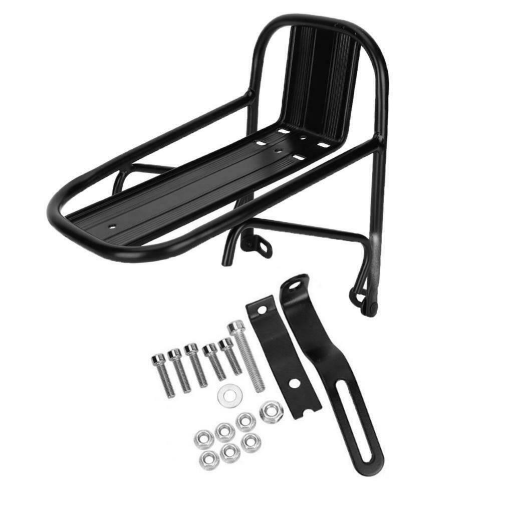 Alum Alloy Bike Front Rack Cargo Rack Panniers 15KG Load  Equipmet Black