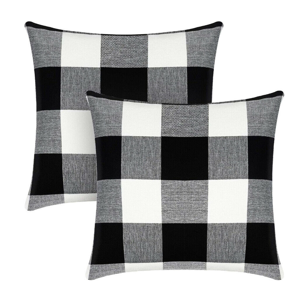 2x Square Sofa Bed Backrest Cushion Covers Replacement Home Decoration