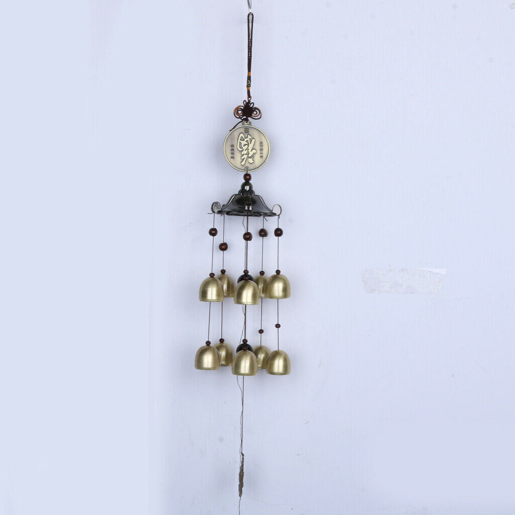 Hanging Bell Chinese Oriental Feng Shui Wind Chimes Wall Hanging Chinese Fu