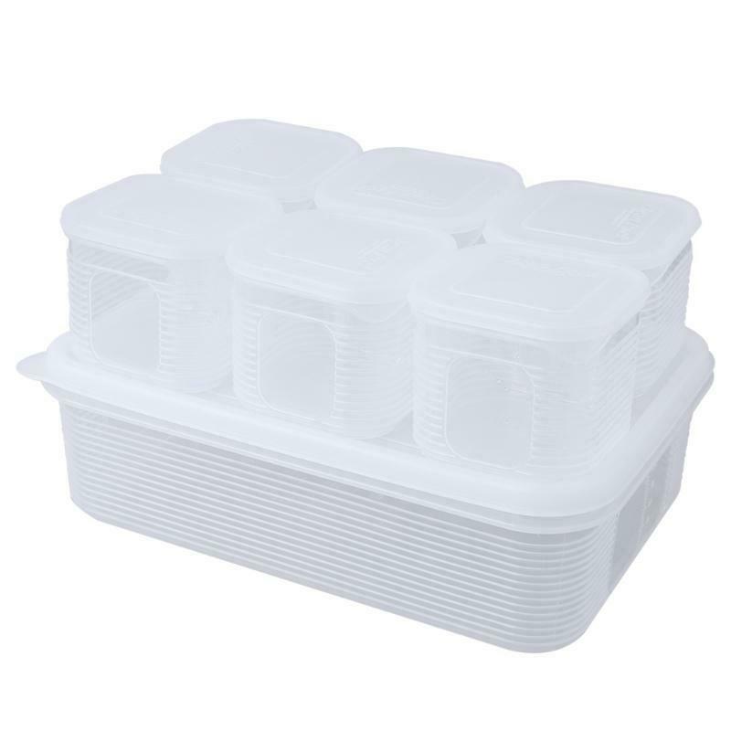 Clear Fridge Food Storage Box Kitchen Fresh Produce Plastic Organizer with Lids