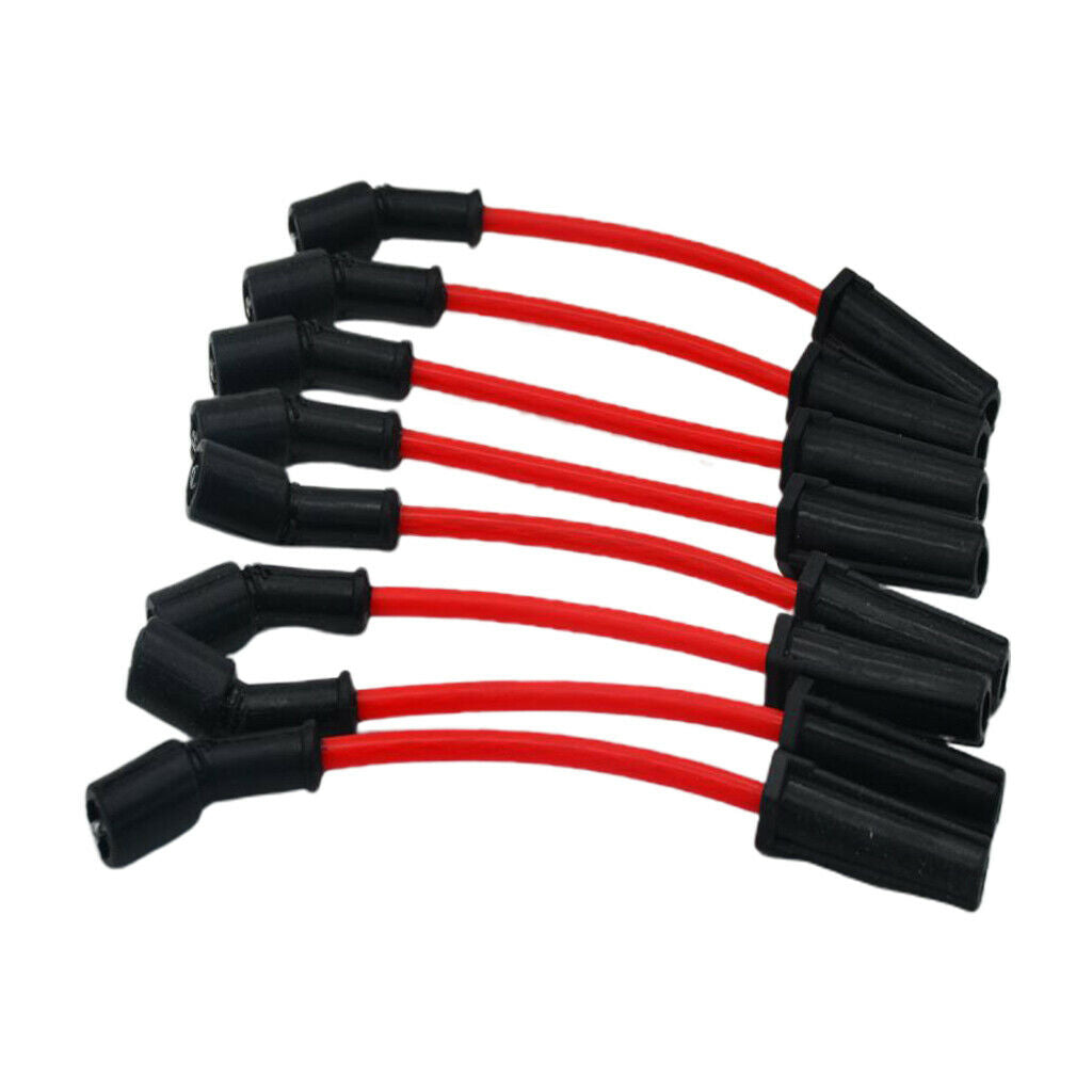 8 Pieces Racing Ignition Spark Plug Wire Set for Chevrolet LS2 LS6 Car