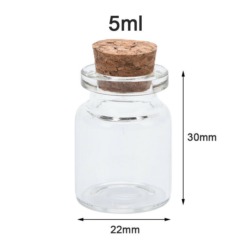 10Pcs Mini Glass Wishing Bottle with Cork Bead Jewelry Containers DIY DecoratiI7