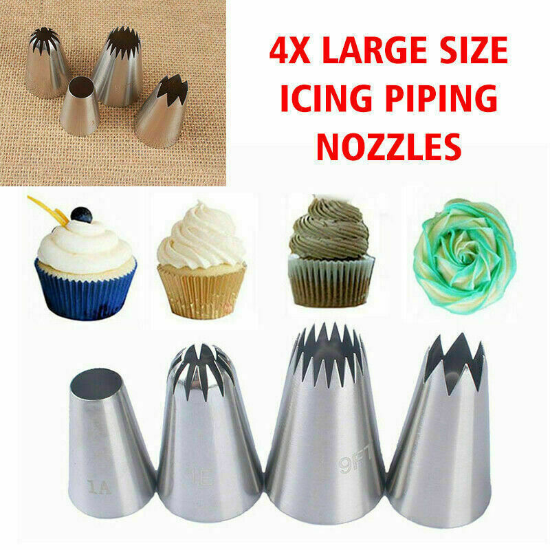 New Icing Piping Nozzles Tips Pastry Cake Sugarcraft Cupcake Decorating 4pcs/set