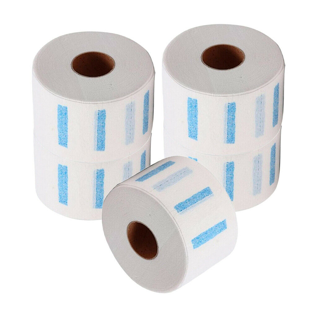 5x Neck Ruffle Roll Paper Disposable Haircut Collar Hair Salon Accs white