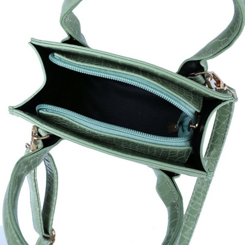 Small Women's Bag Pure Color Top-Handle Shoulder Bags Lady Luxury Pu LeatherK7Z5