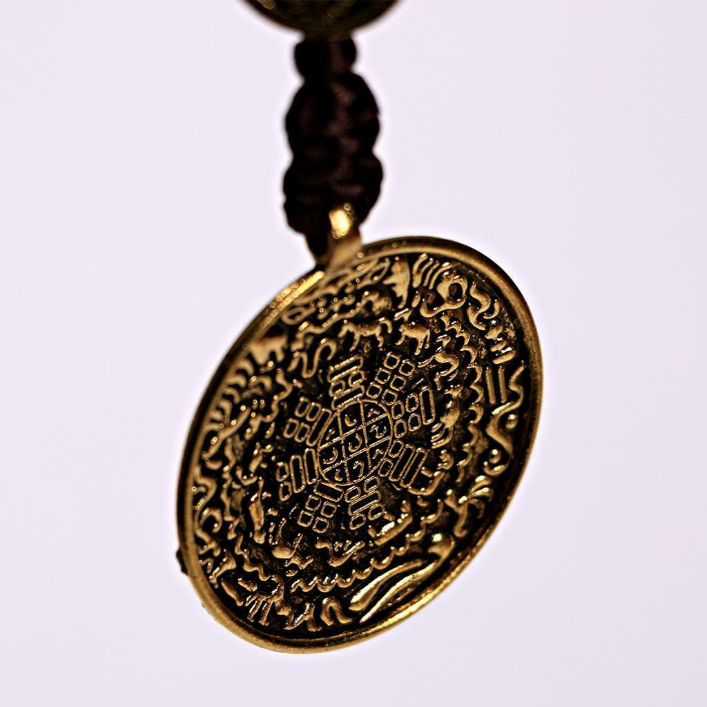 Tibetan Buddhism Copper Zodiac animal Wall Hanging Amulet Pendant 4.3cm