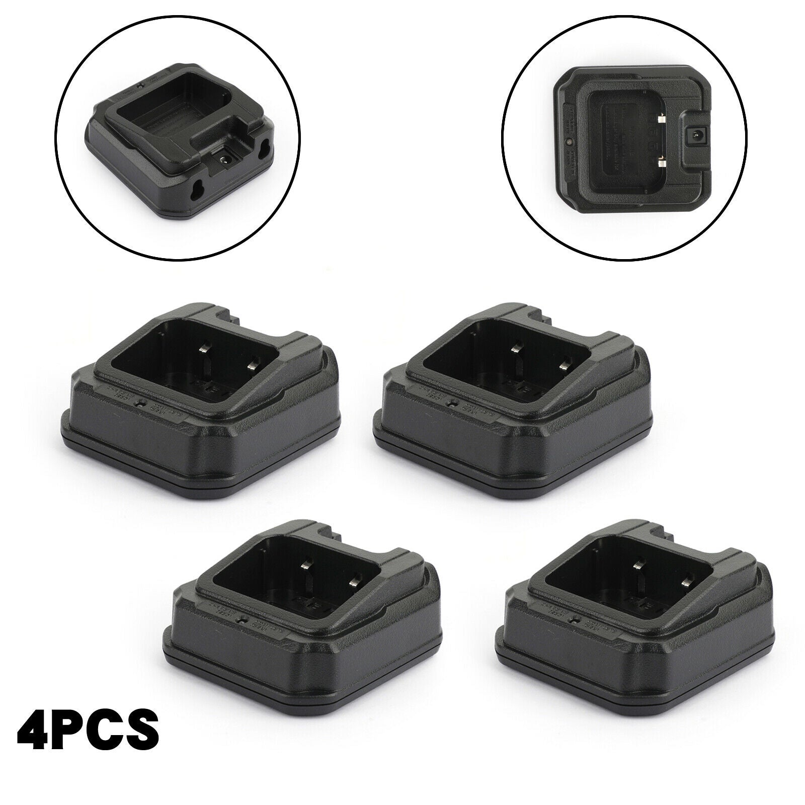 4X Charger Battery Desktop Charger Pedestal Fits Baofeng A58 S56 CHR9700 9RPLUS/