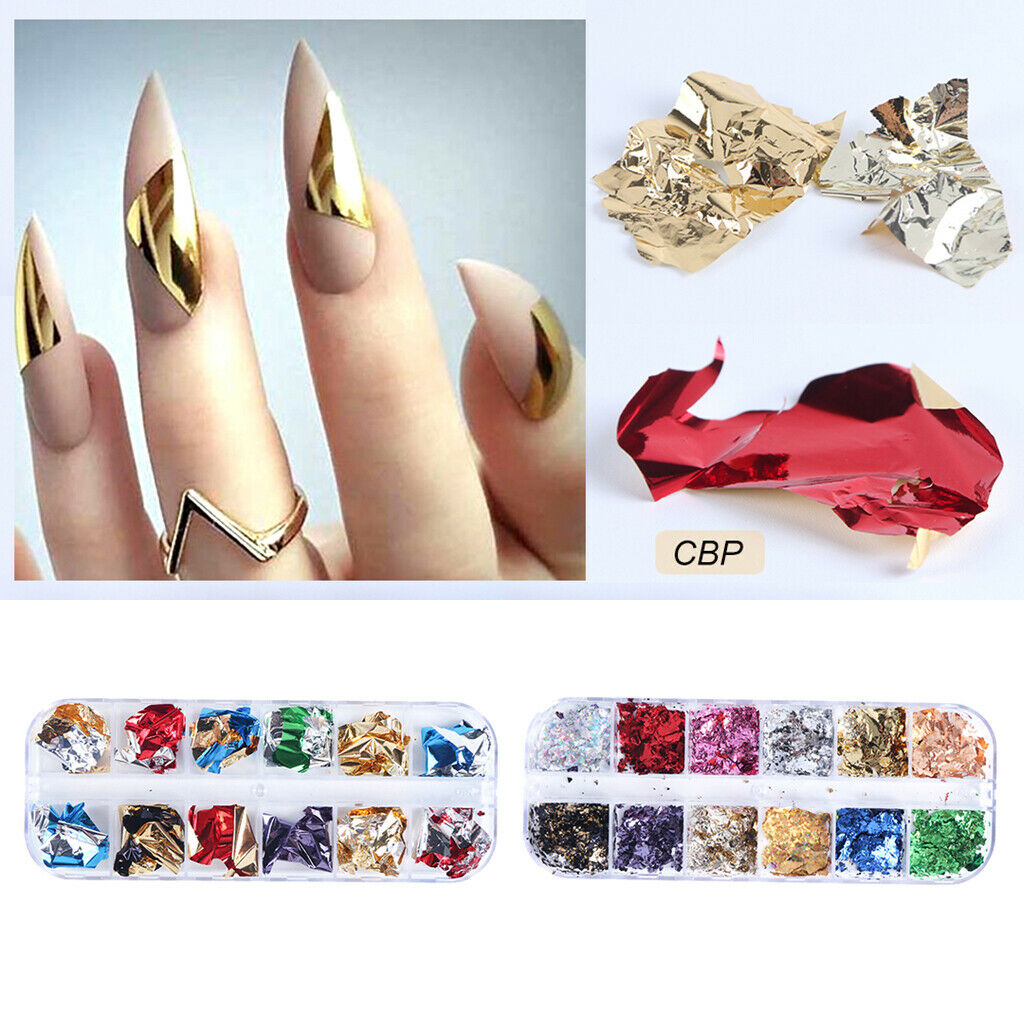 DIY Nail Paillettes Iridescent Colorful Manicure Nails Art Design Accessory