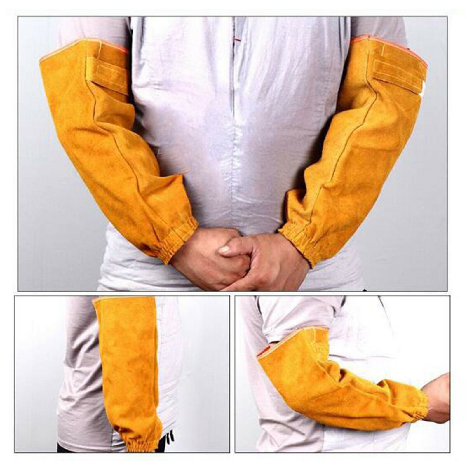 Popular Heat Resistant Cow Leather Work Industry Welding Protective Sleeves