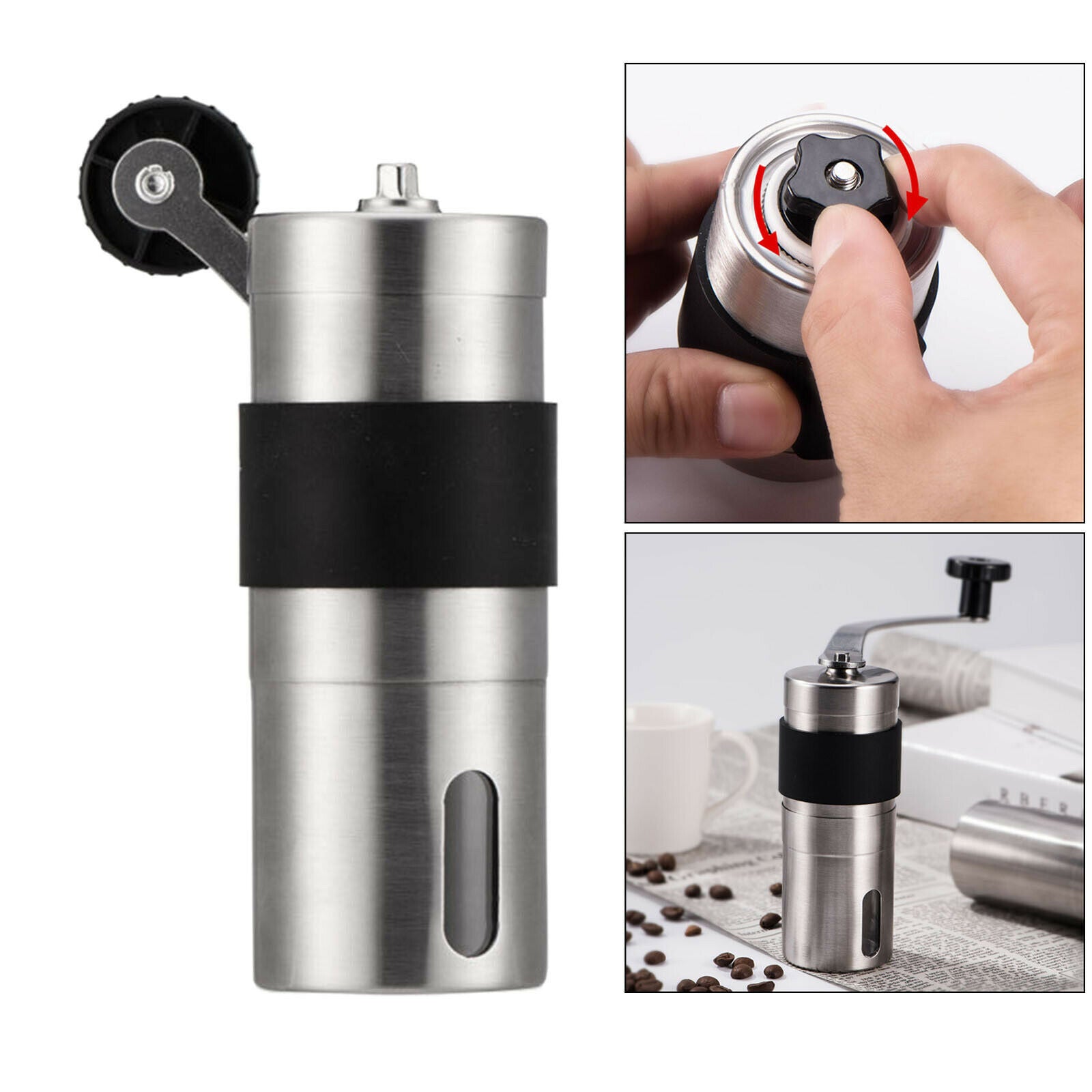 Manual Coffee Grinder Handmade Mill Compact for Travel Camping Kitchen Tool