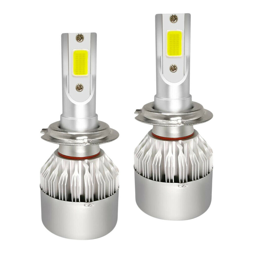 Auto Car COB LED Fog Headlight Bulb Conversion Kit Hi/Lo Beam Lamps H7 6000K