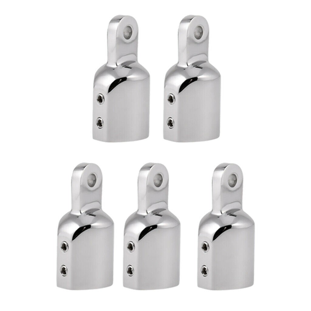 5Pcs Stainless Steel Eye End Cap Bimini Top Fitting Hardware 1" Boat Hardware