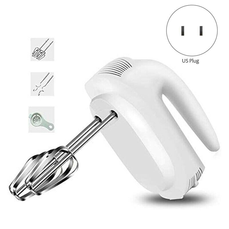Hand Mixer Electric Whisk with 5 - Speed Adjustment Function Food Stand Mix K4Q7