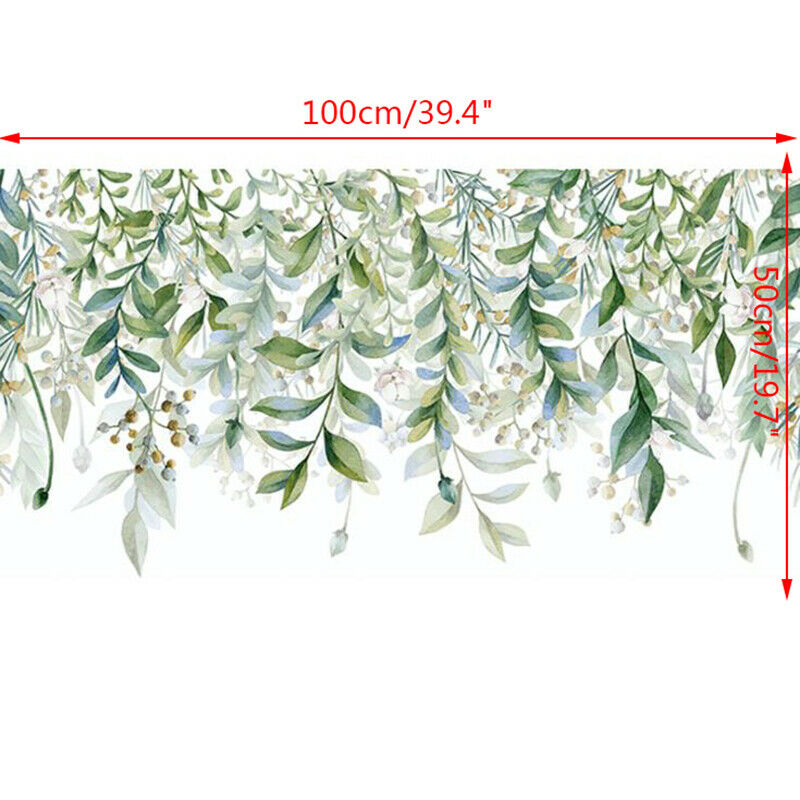 Green Leaves Wall Stickers For Bedroom Living Room DIY Wall Decals Door Mu F Tt