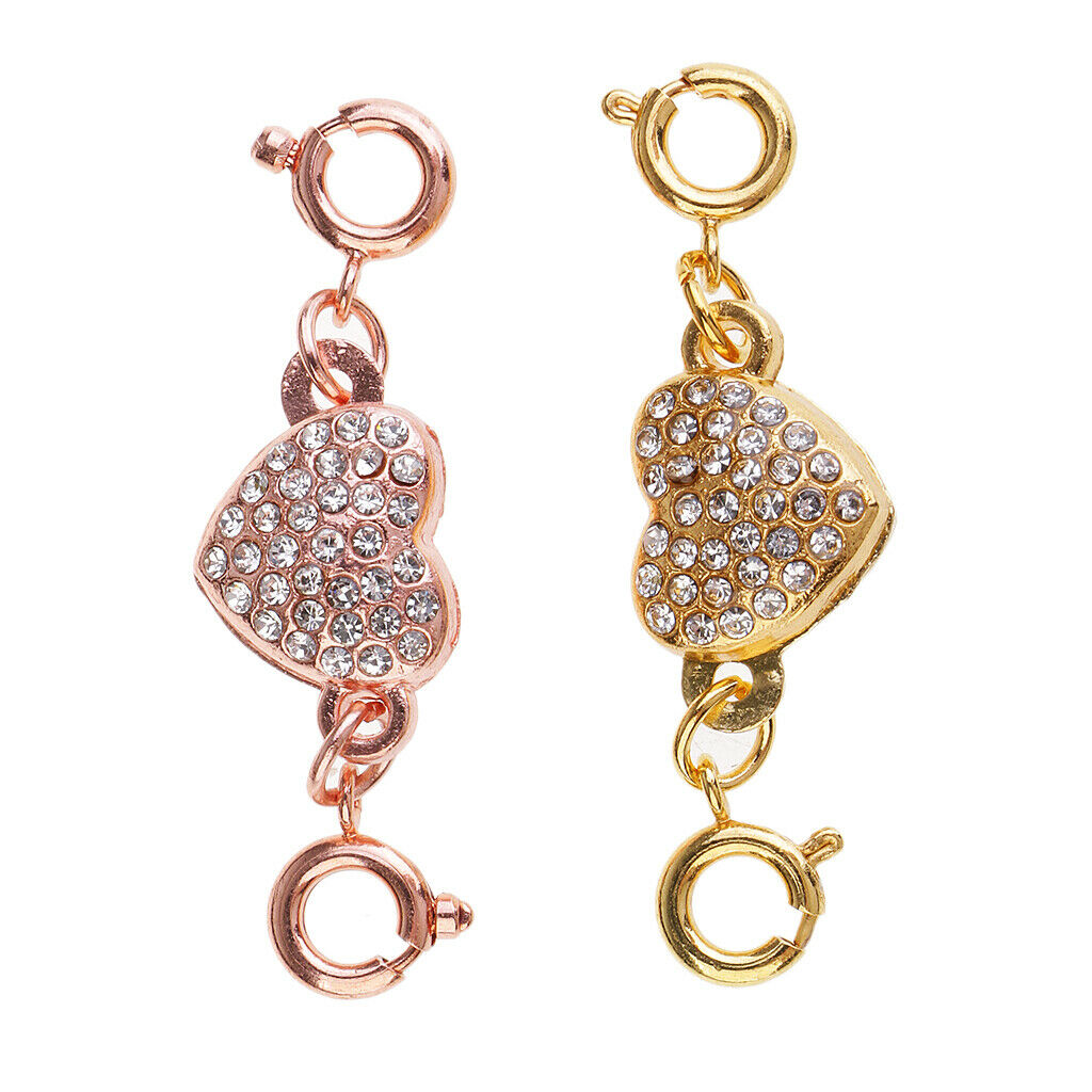 2x Crafts Crystal Magnetic Converter Clasp Hooks Necklace Bracelet Connector