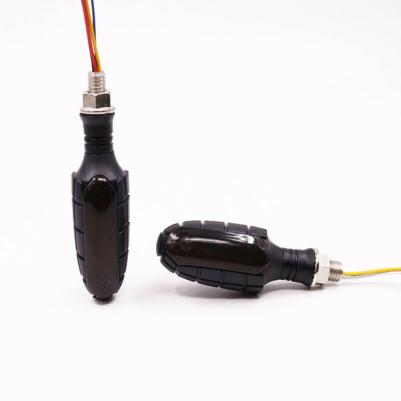 4PCS Amber & Red 32 LED Turn Signal Dual Color Sport Motorcycle Dirt Bike Light