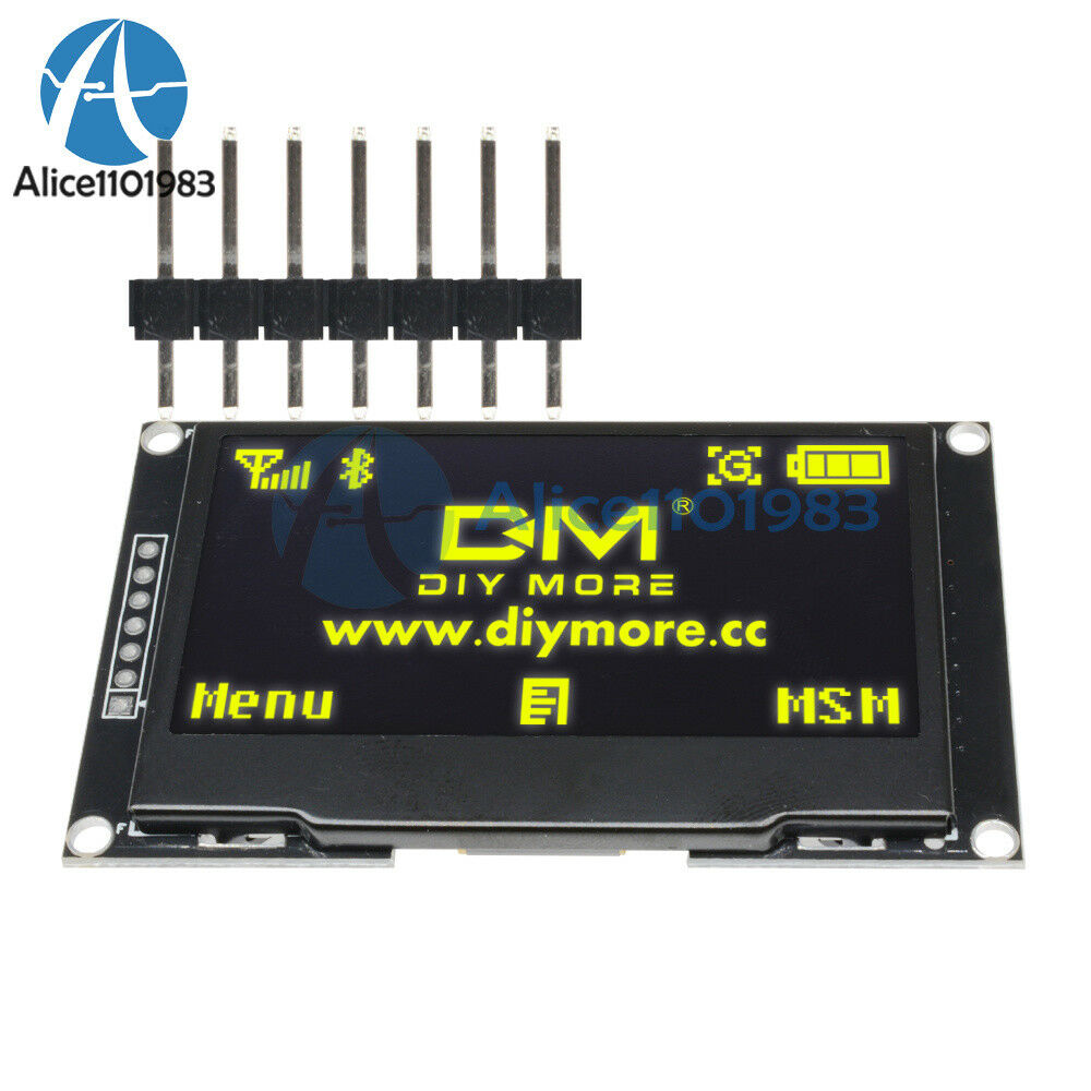 2.42" inch 12864 OLED Display Module IIC I2C SPI Serial FOR C51 STM32 Yellow