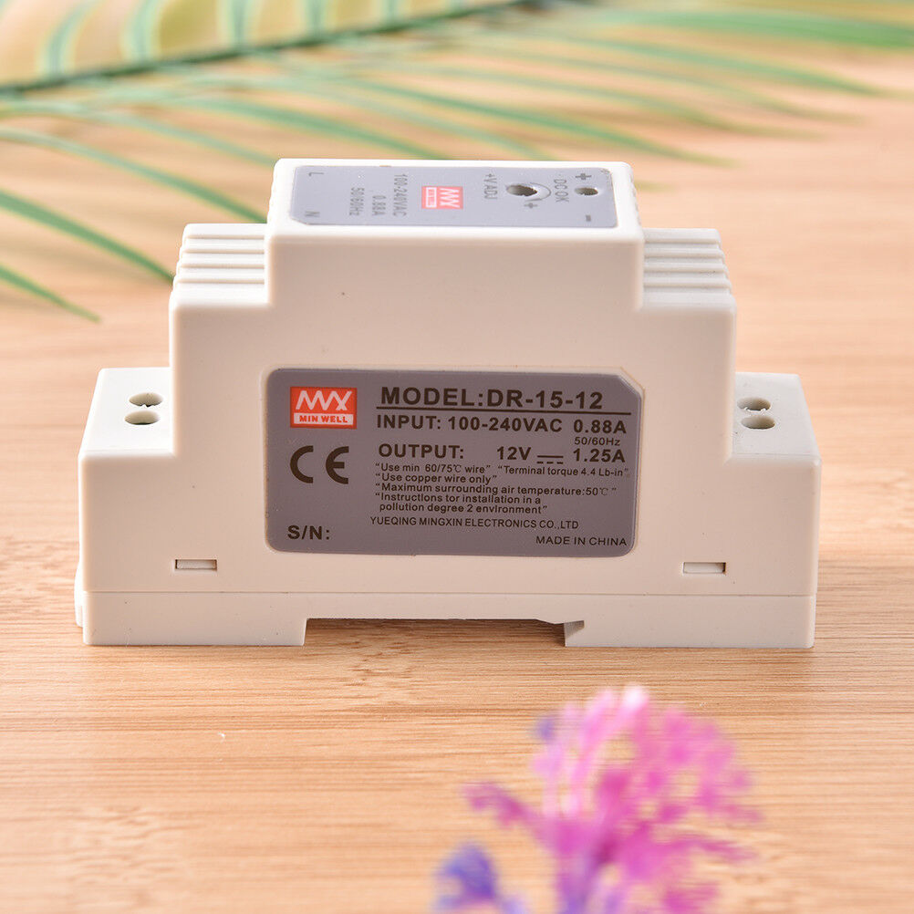 15W 12V MINI DIN Rail Switching Power Supply DR-15-12 LSE Power Supply Units BDA