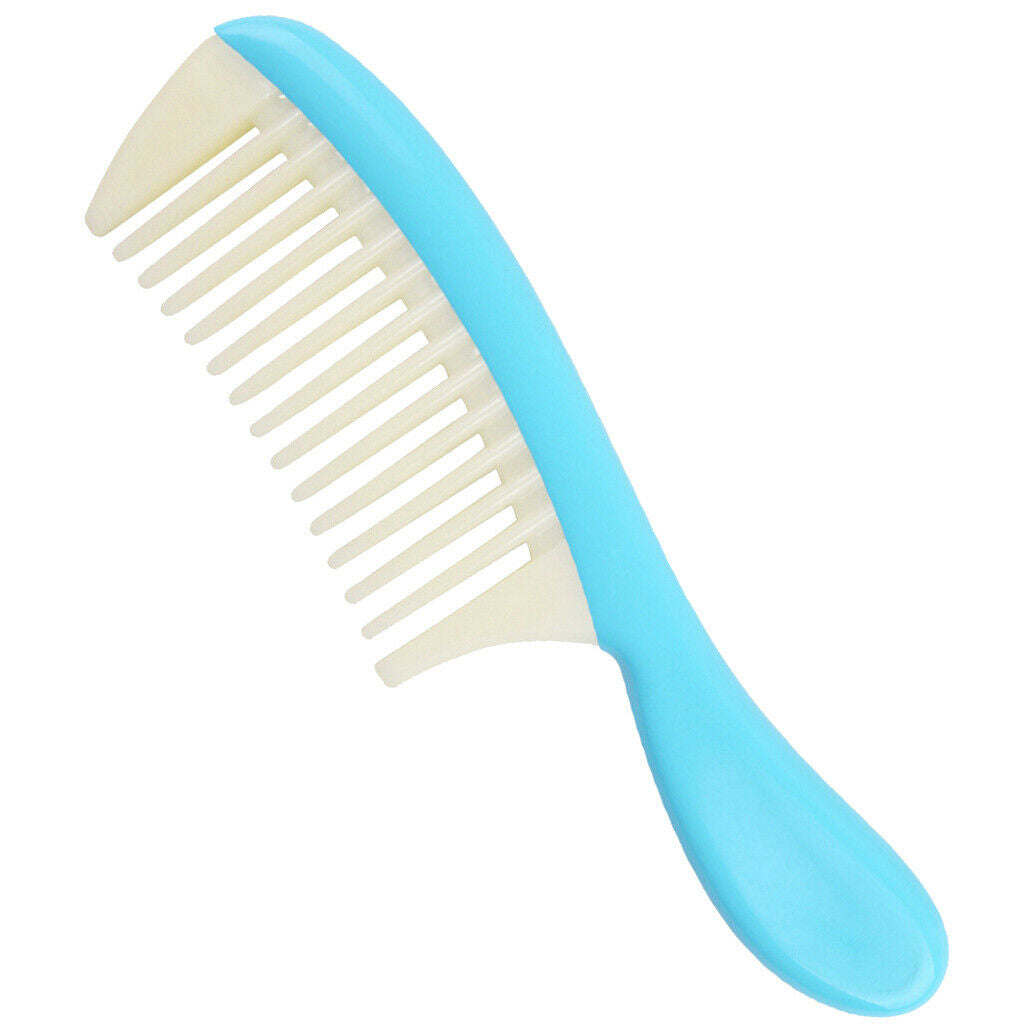 Plastic Detachable Wide Tooth Detangling Hair Comb No Static Comb Light Blue