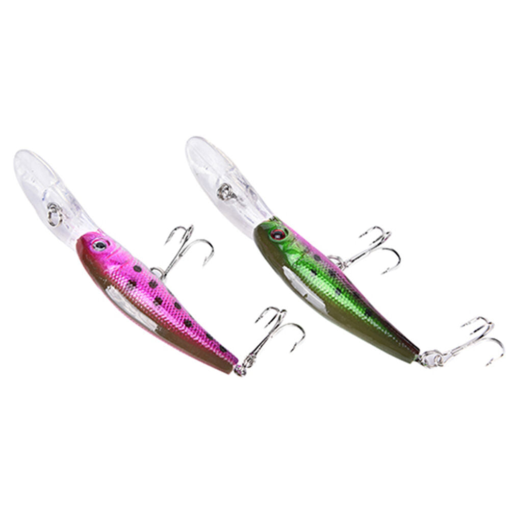 Bulk 7Pcs Floating Minnow Fishing Lures Deep Diving Murray Cod Barra Bream C Lt