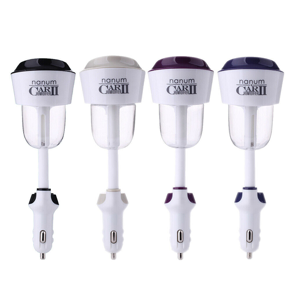 Cute Car Air Humidifier Diffuser Essential Oil Aroma Mist Purifier Black