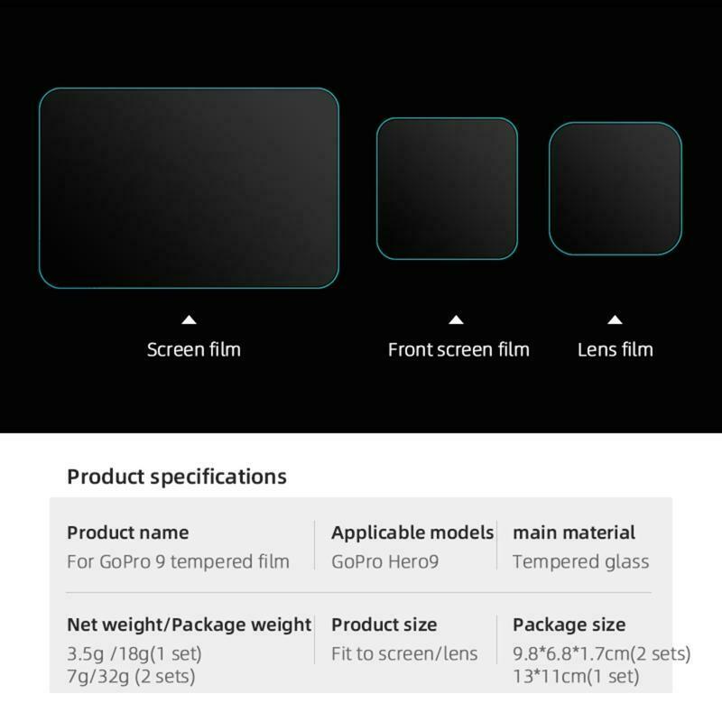 Protective Film H-D Tempered Glass Screen Protector For GoPro- Hero 9 Camera