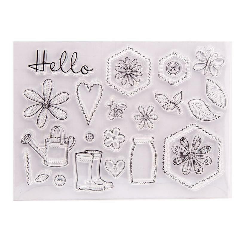 flower leaves Silicone Clear Seal Stamp DIY Scrapbooking Embossing Photo Album